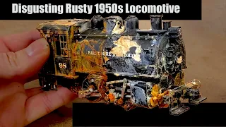 Disgusting, Rusted 1950s Rivarossi Locomotive - Will it Run?