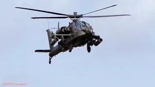 Dutch AF AH-64 Apache Helicopters arrives back from mission Gilze Rijen AB (EHGR)