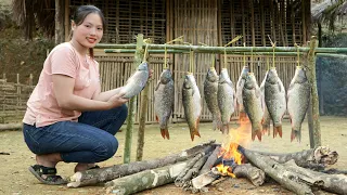 Fish harvesting, smoked fish making process,Triệu Thị Phương