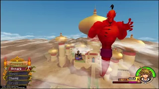 KH2FM lvl1 critical Kingdom Key Genie Jafar