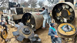 Experts Mechanics How Are Repaired The Road Roller Incredible Works