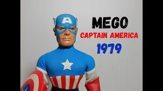 VINTAGE MEGO 1979 CAPTAIN AMERICA 12.5 inch Restoration