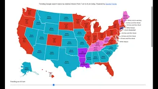 US Trending Google Searches by State 3/11/2022