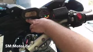 Настройка CO качества смеси мотоцикла Yamaha FZ6 (4K)