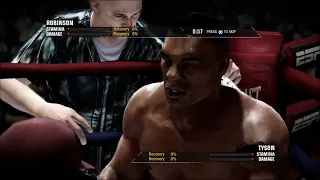 Sugar Ray Robinson 96OVR vs. Mike Tyson 97OVR (GOAT Dificulty) Part 1