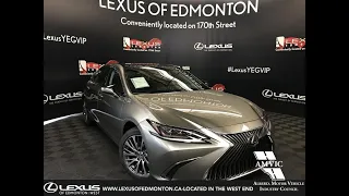 Silver 2019 Lexus ES 350 Luxury Package Walk Around Review - South Edmonton, AB