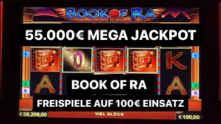 Book of Ra 55 000€ Mega Jackpot 💥 auf 100€ Einsatz Freispiele Novoline Casino Spielothek Spielhalle