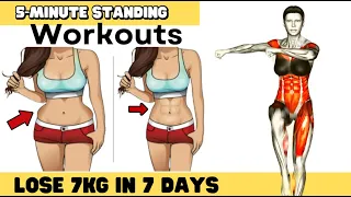 LOSE 7 LBS | IN 7 DAYS | 7 STANDING EXERCISES - ANY One Can Do It