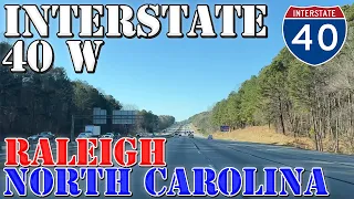 I-40 West - Raleigh - Durham - Cary - North Carolina - 4K Highway Drive