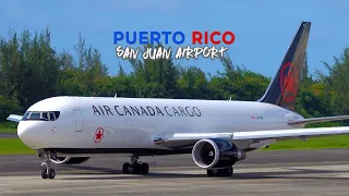 Incredible Plane Spotting at San Juan Airport | Air Canada B767-300F & More! 7-15-2023