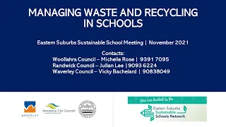 Managing waste and recycling in schools