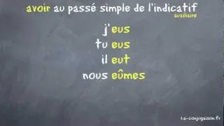 avoir au passé simple de l'indicatif - La-conjugaison.fr