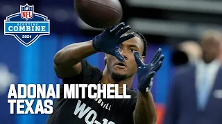 Adonai Mitchell's FULL 2024 NFL Scouting Combine On Field Workout