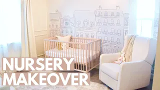 DIY NURSERY MAKEOVER ON A BUDGET | diy wall molding, renter-friendly makeover & nursery ideas