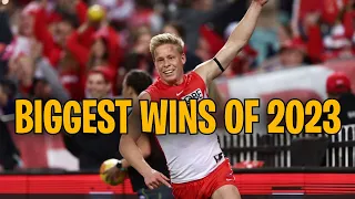 EACH AFL TEAMS BIGGEST WIN OF 2023