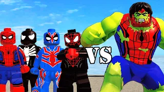 TEAM SPIDER-MAN VS HULK - SPIDERMAN - EPIC BATTLE