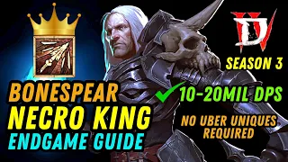 Diablo 4 BEST Endgame Bone Spear Necromancer Build - Season 3