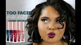 Too Faced Melted Matte-Tallic Liquified Lipstick Review + Try On Session | ALL Shades