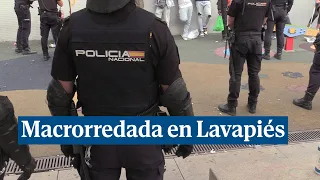 La macrorredada del año en Lavapiés se salda con nueve detenidos