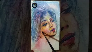 Easy water colour potrait painting for beginners|how to paint with watercolor by @vandanaart6575