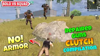 No Armor 🚫 Solo vs Squad + Repaired Guns Only🥵Unbelievable Clutches 🤯🔥 | Metro Royale Chapter 10