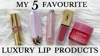 MY TOP 5 FAVOURITE LUXURY LIP PRODUCTS, RECOMMENDATIONS & SWATCHES - YSL, DIOR, GUERLAIN & LANEIGE