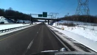 Leaving the Pilot Truckstop in Erie, Pennsylvania