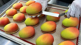 Awesome cake quality! making mango mousse cake - Korean dessert