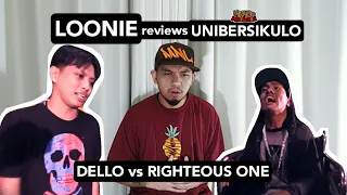 LOONIE | BREAK IT DOWN: Rap Battle Review E38 | UNIBERSIKULO: DELLO vs RIGHTEOUS ONE