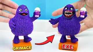 The Grimace Shake and Grimace.EXE Sculptures with Clay