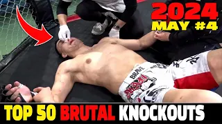 Top 50 Savage Knockouts in MAY 2024 #4 (MMA•Muay Thai•Boxing•Kickboxing)