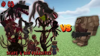 All parasites (Scape and Run Parasites MOD) VS. Cyclops (Cyclopstek MOD) in MINECRAFT.Third Part.