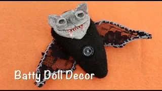 How To Create Halloween Batty Doll Decor with Polymer Clay