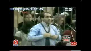 Antonio Di Pietro lascia la magistratura 06/12/1994 filmato storico