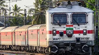 🚦WAP7 Honking 130 KM/H RUNNING AC superfast trains on SER ZONE