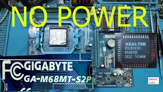 GIGABYTE GA M68MT S2P NO POWER PROBLEM SOLUTION