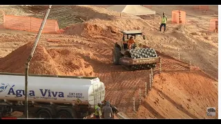 Arena MRV - 08/07/2021 - 5/ COMPACTAÇÃO ,ÁGUA NA TUBULAÇÃO & CONCRETAGEM DE BASE.