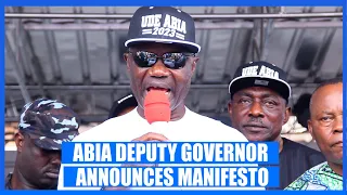 ABIA DEPUTY GOVERNOR ANNOUNCES MANIFESTO || FLO FM TV