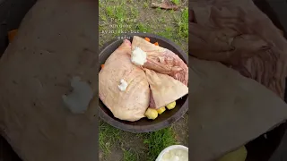 Svinjski but u saču / pork leg outdoor