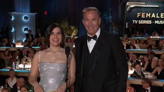 America Ferrera & Kevin Costner Present Best Television Female Actor – Musical/Comedy Series