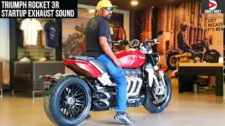 Triumph Rocket 3R Startup Exhaust Sound 4K India #Bikes@Dinos