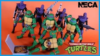 NECA Toys Target Wave 2 Teenage Mutant Ninja Turtles LEO DON RAPH MIKEY & FOOT Action Figure Review