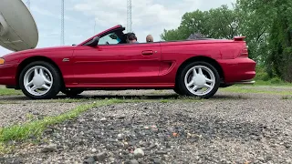 13k Mile 1994 Ford Mustang GT Walk Around and Top Operation