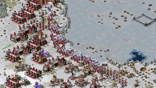 Red Alert 2 | Extra hard AI | 7 vs 1 | Libya vs 7 random Mayflower freezes Over Map