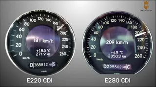 Mercedes w211 E220 CDI vs Mercedes W211 E280 CDI Hızlanma Testi