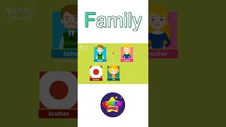 Kids vocabulary - Family - family members & tree - Learn English educational video for kids #shorts