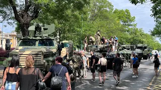 Budapest, Városliget - 2023 augusztus, hungarian defence forces, static display