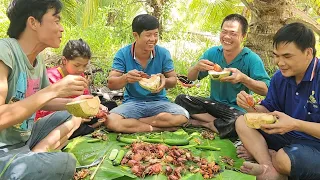 Cua Đồng Luộc Nước Dừa Một Ngày Trải Nghiệm Ra Vườn Cùng Mấy Anh Em Thật Thú Vị | TKQ & Family T1452