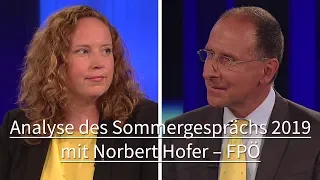 ZIB 2 Analyse des Sommergesprächs 2019 mit Norbert Hofer – FPÖ