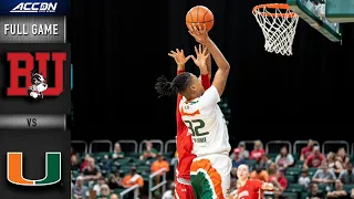 Boston University vs. Miami Full Game Replay | 2022-23 ACC Women’s Basketball